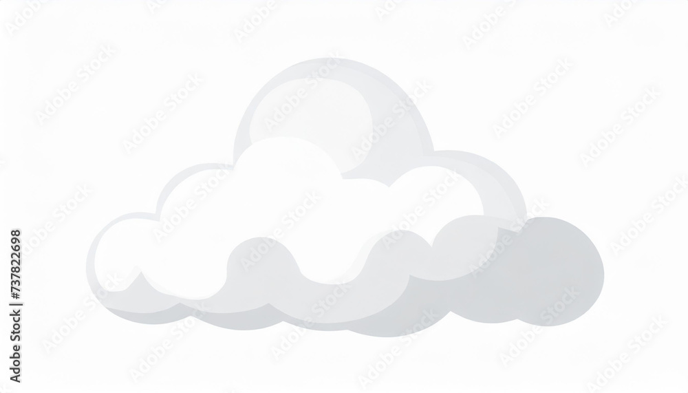 Illustration of a fluffy cloud isolated on a white background Illustration of a fluffy cloud isolated on a white background
