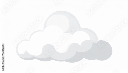 Illustration of a fluffy cloud isolated on a white background