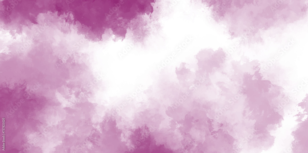 Brushed Painted Violet ink and watercolor textures on white background. Old grunge purple texture rose beige fantasy Peach Blush Color Print. Paint leaks and ombre effects.