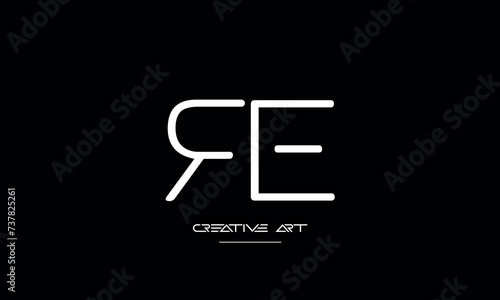 ER  RE  E  R abstract letters logo monogram