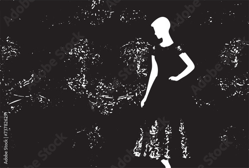 Texture, background, pattern. White girl's skirt, with a broken pattern in the form of circles. 