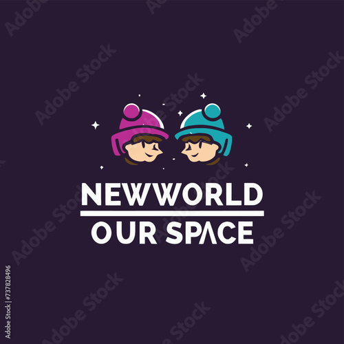 2d vector illustration space rocket plant earth 

