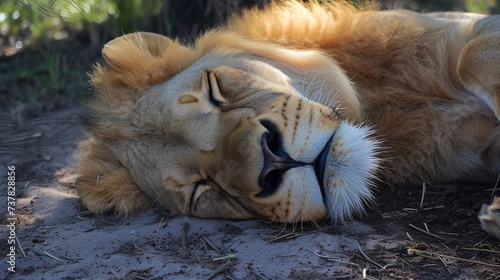 A Lying Lion on ground