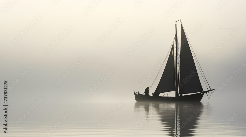 Black sailboat