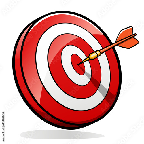 target cartoon on white background