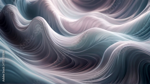 ethereal waves textured like delicate fabric, illuminated by radiant chrome colors, evoking a surreal and mesmerizing atmosphere