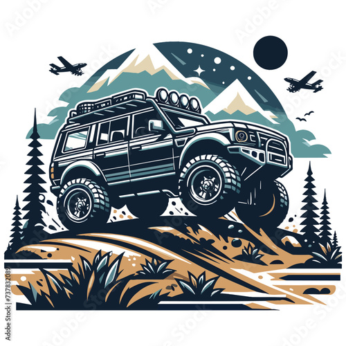 off road car vector
