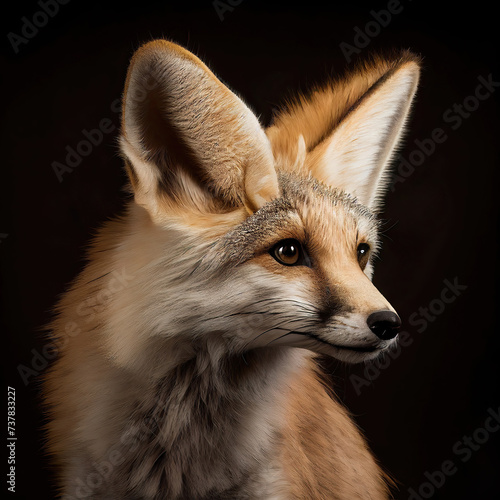 Kit Fox Portrait in a Professional Studio Setting © Robert Kneschke