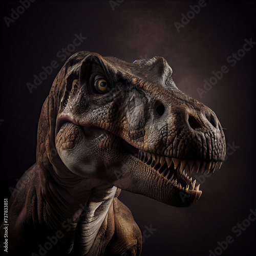 Majestic Tyrannosaurus Rex Portrait With Dramatic Lighting © Robert Kneschke