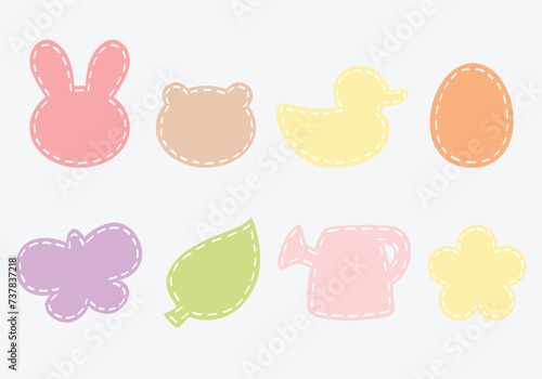 Hand sewing spring label