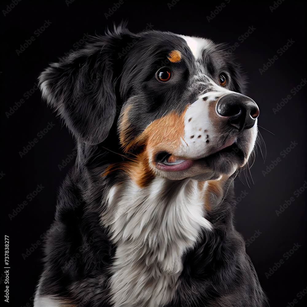 Elegant Appenzeller Dog Portraiture in Studio Setting