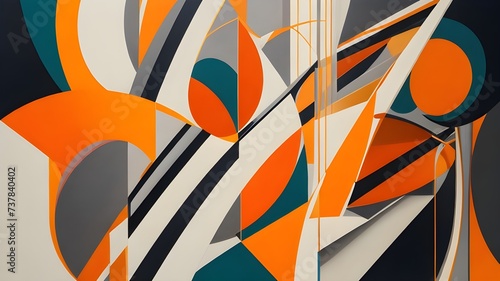 abstract orange background with lines
