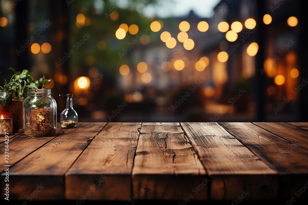 wooden table texture isolated background trees surrounding road