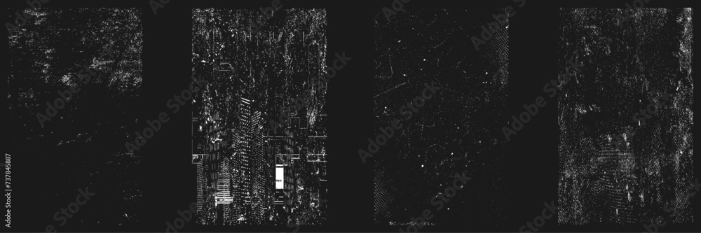 Dark black and white pattern of cracks and scuffs, Grunge background Dark black and white pattern of cracks and scuffs, Grunge background