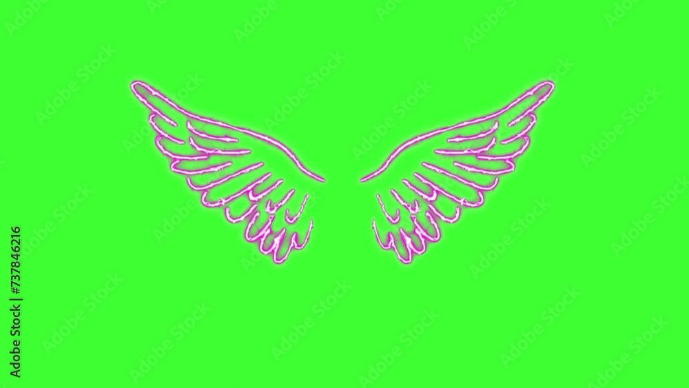 Angel wings green screen pack of three video , flying wings green screen , feather angel wings