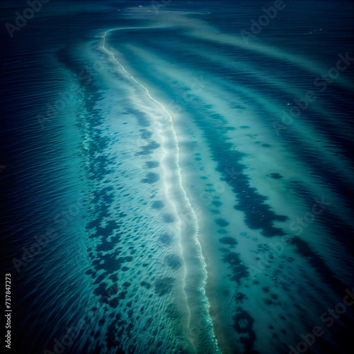 The clear waters of the lagoon