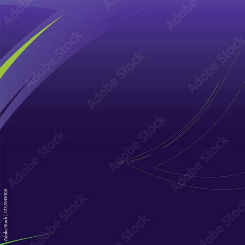 sports banner template in bright green with dark purple gradient, social media use