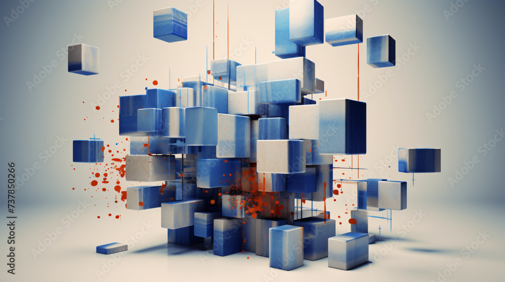 Abstract business illustration, original 3D rendering.