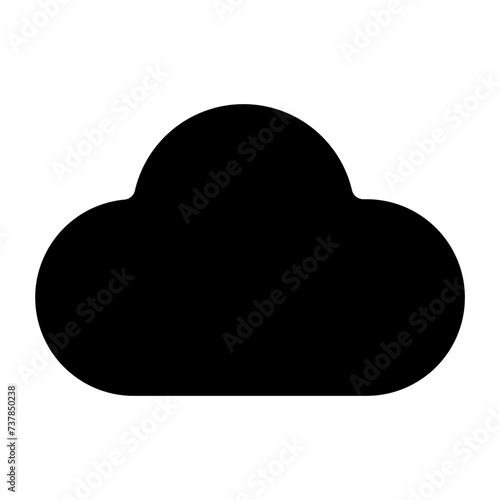 Cloud drive storage or cumulus cloud icon