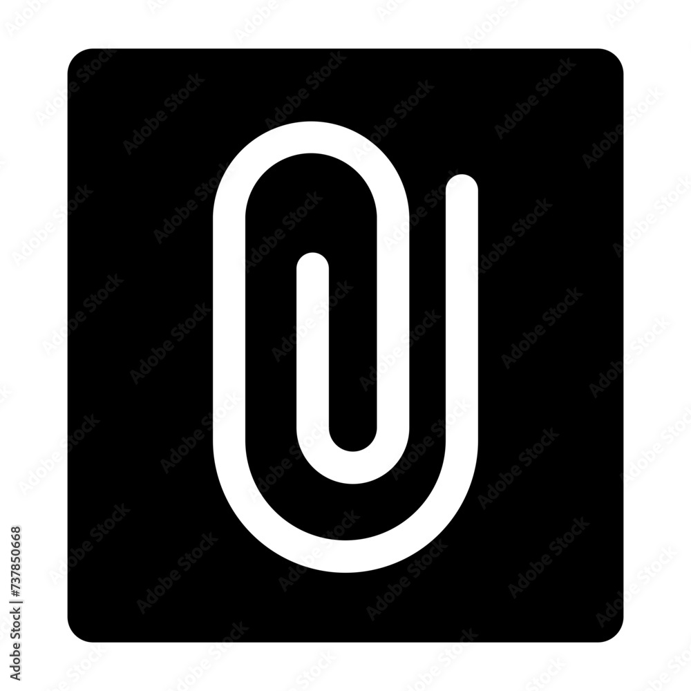 Office paper clip (paperclip) or email attachment icon for apps and websites Office paper clip (paperclip) or email attachment icon for apps and websites