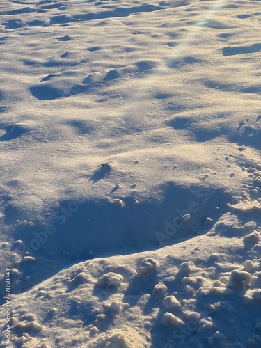 Schnee bei  Sonnenuntergang