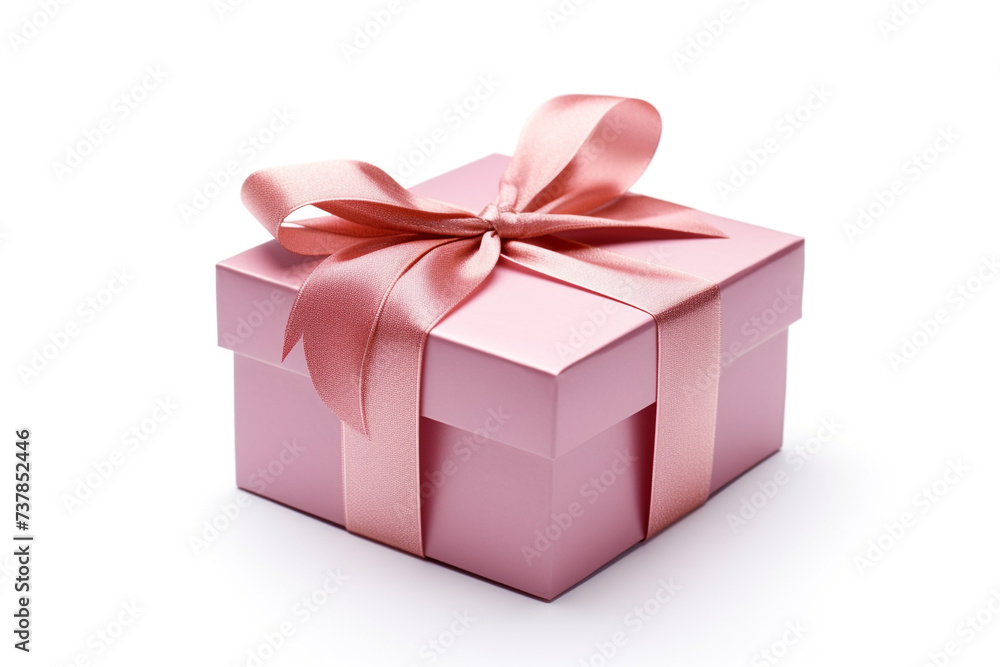 Fototapeta premium Isolated Present gift box on white background.