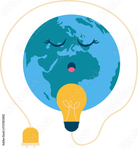 Earth Hour Illustration