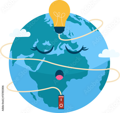 Earth Hour Illustration