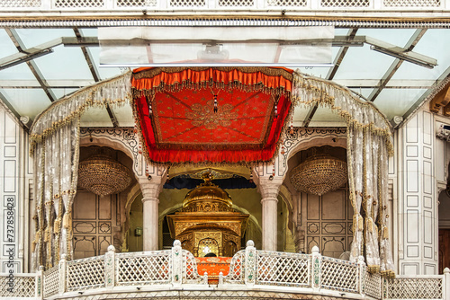 Balcony of Akal Takht Sahib at Golden Temple photo