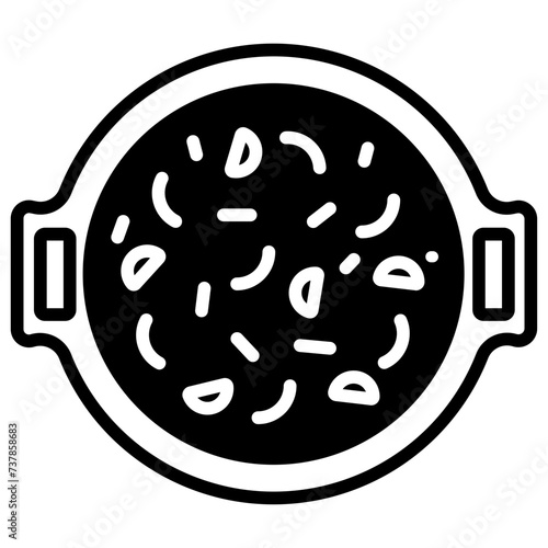 Borscht glyph and line vector illustration