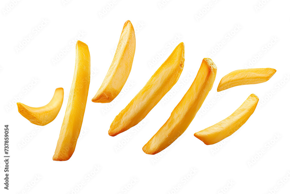 French fries or potato fries with salt taste isolated on background, fast food with high calories, popular appetizer or snack. French fries or potato fries with salt taste isolated on background, fast food with high calories, popular appetizer or snack.