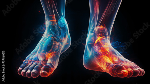 Joint paint or injury in feet © khan