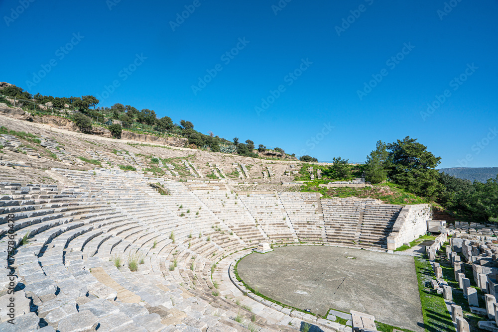 The scenic views of the Theatre at Halicarnassus is attributed to the reign of the Carian Satrap Mausolos, currently the Antique Theatre is being used to host cultural events in Bodrum.
