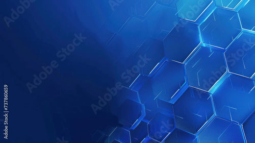 future technology, blue light cyber security concept background, abstract hi speed digital data internet website. motion move speed blur. Hexagon pixel. © NooPaew