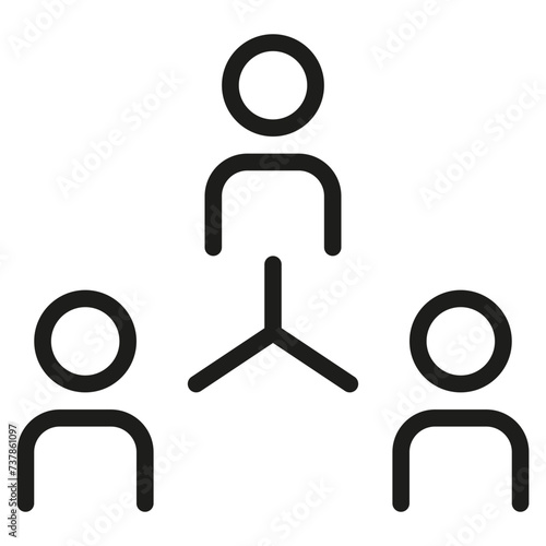 Business Management  Coordinating Icon in Line Style