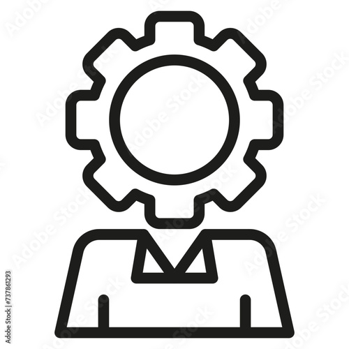 Business Management  Managing Icon in Line Style