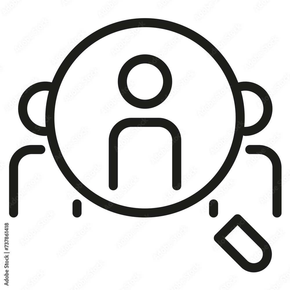 Business Management Resource Icon in Line Style Business Management Resource Icon in Line Style
