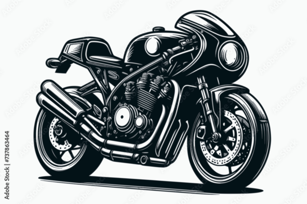 classic motorcycle isolated on white background classic motorcycle isolated on white background