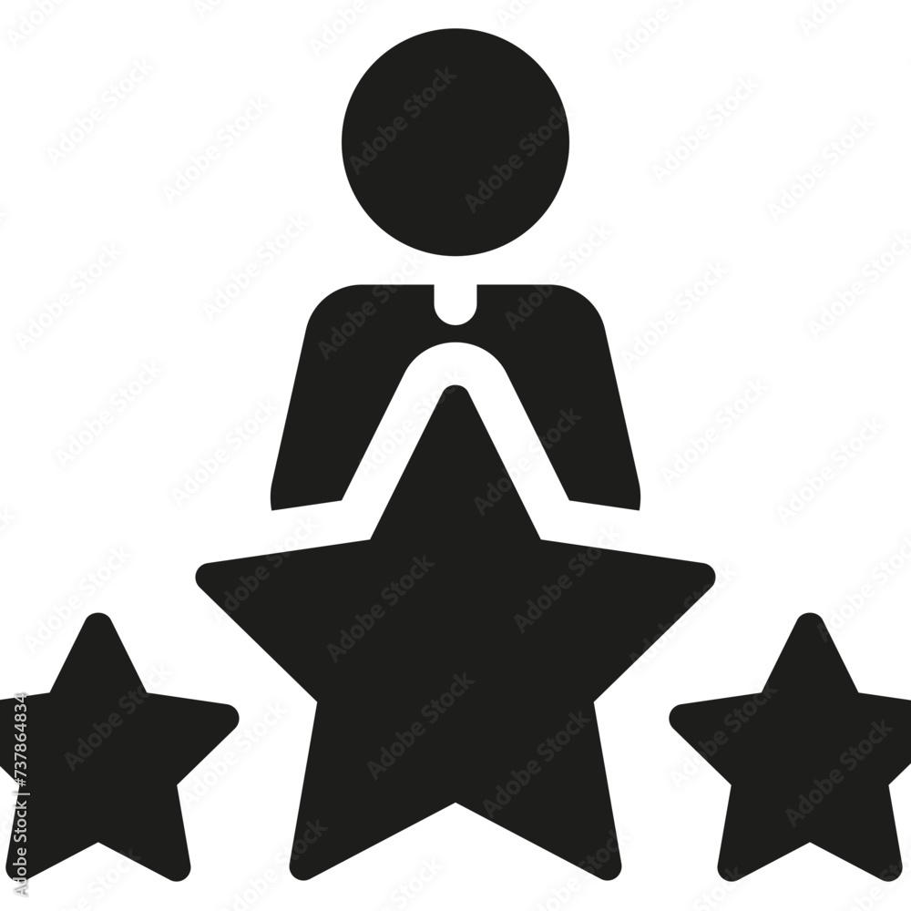 Business Management Experience Icon in Glyph Style Business Management Experience Icon in Glyph Style