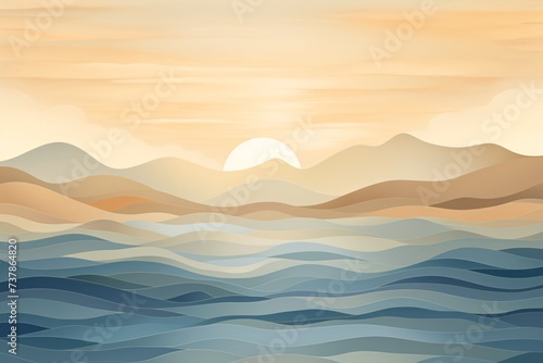 a sun setting over a water body
