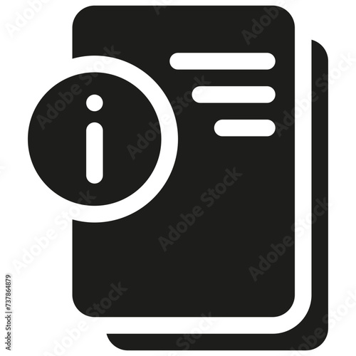 Business Management  Instruction Icon in Glyph Style