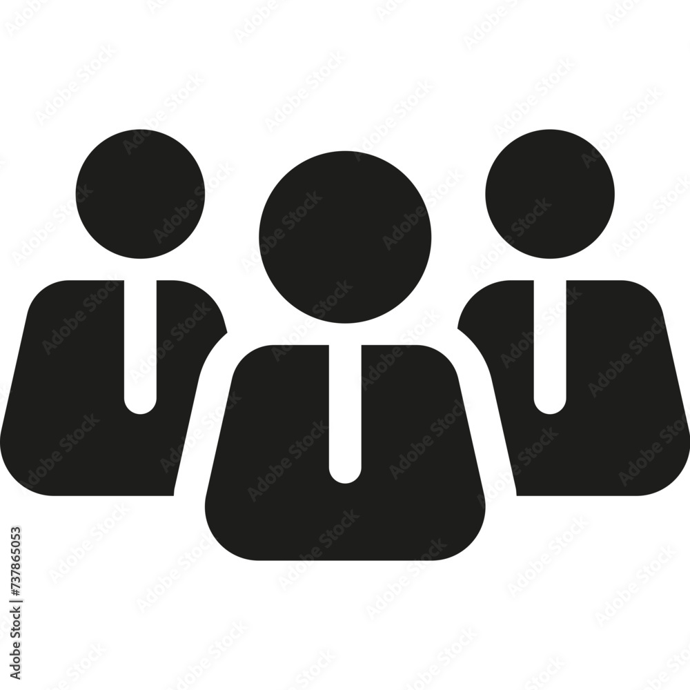 Business Management Team Icon in Glyph Style Business Management Team Icon in Glyph Style