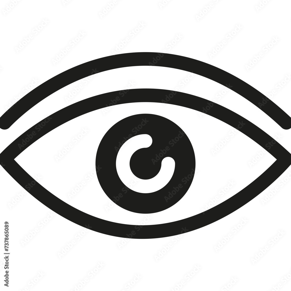 Business Management Vision Icon in Glyph Style Business Management Vision Icon in Glyph Style