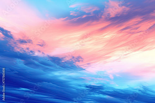 horizontal abstract image of sunset sky pastel colours illustration background Generative AI