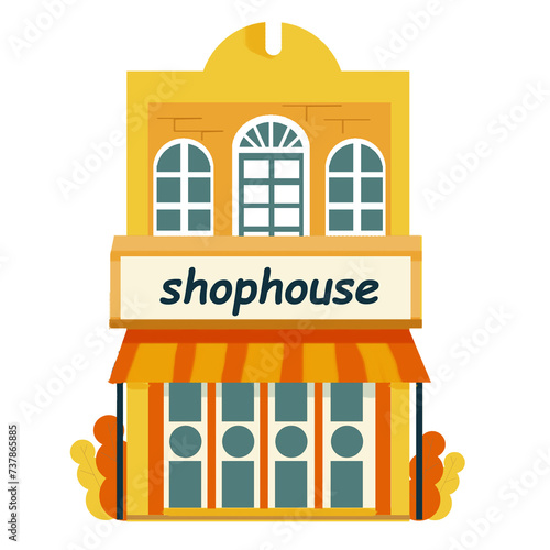 illustration of a shophouse photo