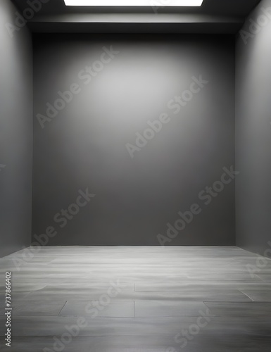 soft gray studio room background  grey floor backdrop with spotlight Generative AI