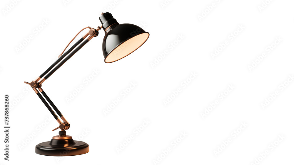 Desk lamp cut out. Table lamp on transparent background - obrazy, fototapety, plakaty 