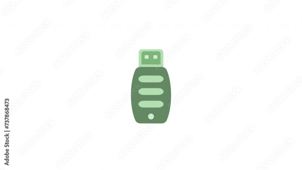 a green usb flash drive icon white background a green usb flash drive icon white background