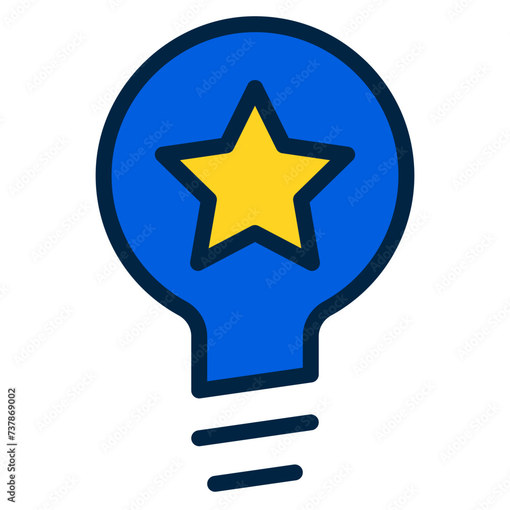 Business Management Inspiring Icon in Color Style Business Management Inspiring Icon in Color Style