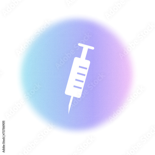 medical y2k icon with doctor hospital equipment syringe for intramuscular insulin injections